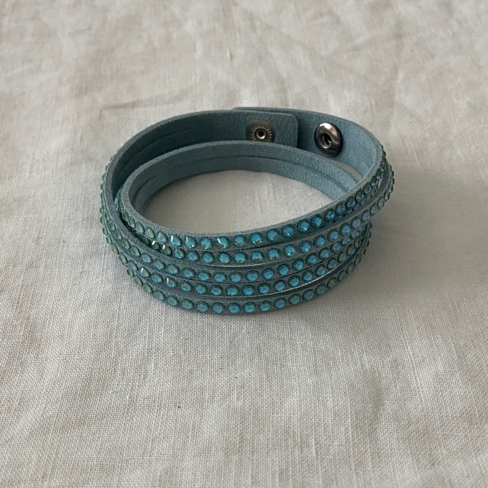 Swarovski suede bracelet
